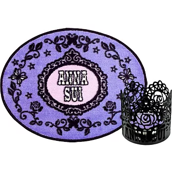 ANNA SUI 安娜蘇 薔薇紫蝶地毯+魔幻薔薇燭檯