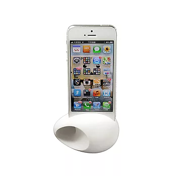 《Unplug 免插電》iPhone 4/4S專用蛋型擴音座(iPhone 5也適用)-白