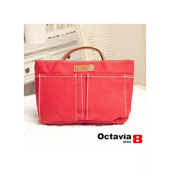 【Octavia 8】跟屁蟲簡式帆布袋中袋 - 精彩紅