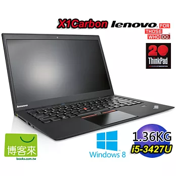 [頂級工藝] Lenovo ThinkPad X1c 3444-5EV★ 碳纖維，14吋僅1.36kg★ Core i5-3427U 128G SSD Win8 三年保固