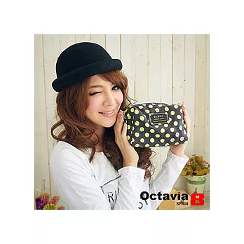 【Octavia 8】綠點泡泡大鐵片澎澎萬用尼龍包 - 點綠