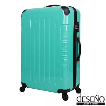 【Deseno】糖心誘惑-24吋Macaroon系列PC鏡面TSA海關鎖行李箱(藍綠)