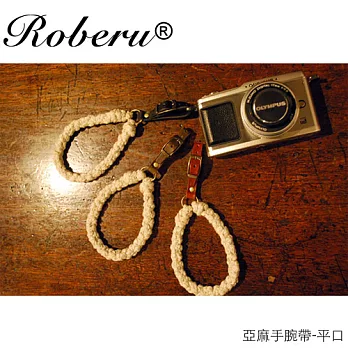 ROBERU 《日本手工》亞麻相機手腕帶 (平口)-紅