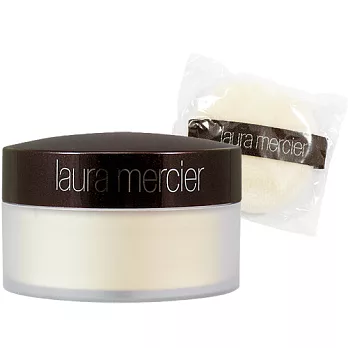 laura mercier 柔光透明蜜粉(29g)+天鵝絨粉撲