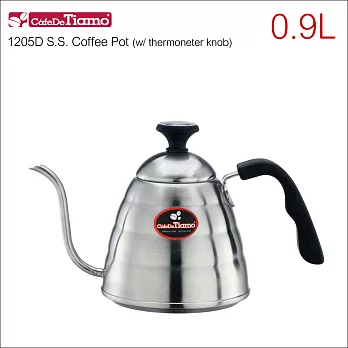 Tiamo 1205D 不鏽鋼細口壺【矽膠溫度計珠頭】900ml (HA1635)