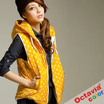 【OCTAVIA COLOR】唯呢彩色點點鋪棉背心 - 俏皮黃