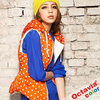 【OCTAVIA COLOR】唯呢彩色點點鋪棉背心 - 驚喜桔