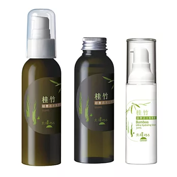 【北緯23.5】桂竹 超激活水基礎保養組(化妝露+精華露+保濕乳)．給肌膚源源不絕的暢快活力