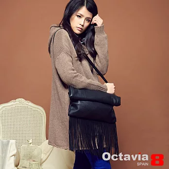 【Octavia 8】造型三用波西米亞長流蘇包-甩黑