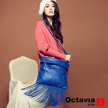 【Octavia 8】造型三用波西米亞長流蘇包-甩藍