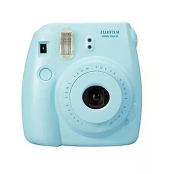 FUJIFILM instax mini 8 拍立得相機(公司貨)+空白底片+相片本+硬殼包+專用自拍鏡(隨機出貨不挑色)-藍色