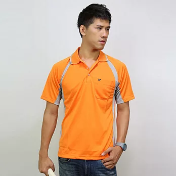 【遊遍天下】西崎系列男款抗UV吸濕排汗POLO衫NS003桔S桔