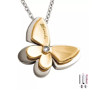 K’or蔻兒 彩蝶 鑽石項鍊-女金色