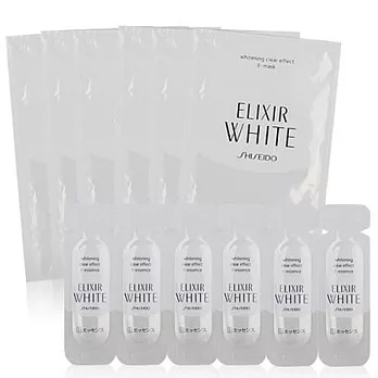 SHISEIDO 資生堂 淨白肌密速效面膜(20ML)X6+精華液(1.5ML)X6