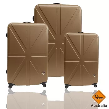 Gate9英倫系列ABS輕硬殼行李箱三件組其他金色