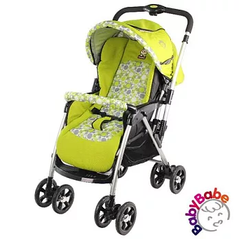 【Babybabe】雙向加寬豪華手推車田園綠