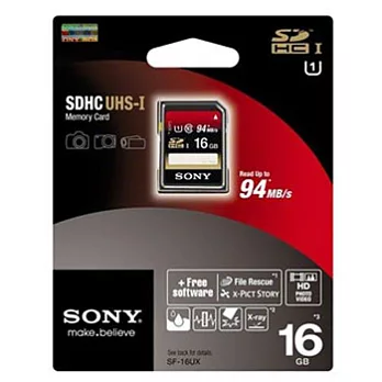 《SONY》 16G Class 10 高速 SDHC記憶卡 ( SF-16UX 台灣公司貨)