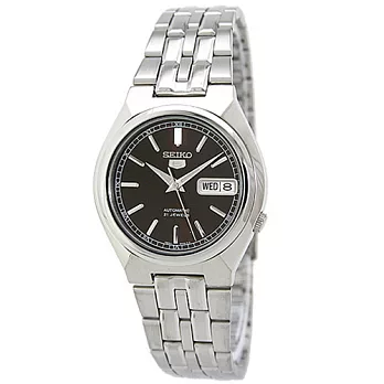 SEIKO 精工不鏽鋼盾牌5號自動上鏈機械錶 SNK305K1棕褐色