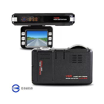 攔截者S661 行車記錄器+GPS測速器雙系統一體機(配件送8G卡再送三孔擴充器)