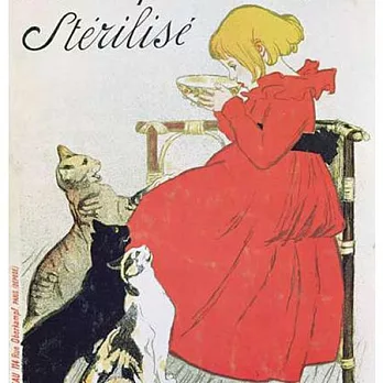 Poster advertising Pure Sterilised Milk 貓咪與女孩