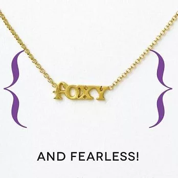 【Dogeared】美國品牌祈願K金項鍊~一體成形細緻手工文字項鍊(FOXY)18吋