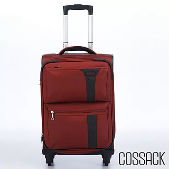 【Cossack】LEADING 領航系列 - 20吋可放大登機箱(磚紅色)磚紅