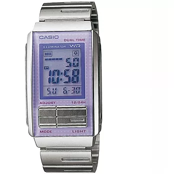 CASIO 世紀新潮流電子液晶休閒腕錶-藍點-LA-201W-6A