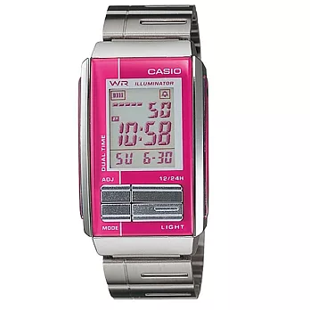 CASIO 世紀新潮流電子液晶休閒腕錶-桃紅-LA-201WD-4A