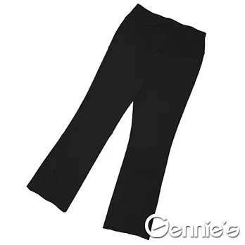 【Gennie’s奇妮】率性品味棉質春夏孕婦長褲(C4X02)S黑