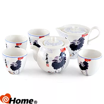 【i-home愛家】 荷花鴛鴦茶具組