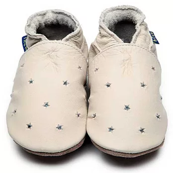 英國製Inch Blue,真皮手工學步鞋禮盒,Milky Way-Cream(6~12M)