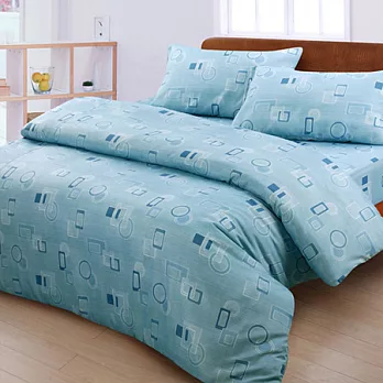 【風雅-藍】台灣精製單人三件式被套床包組