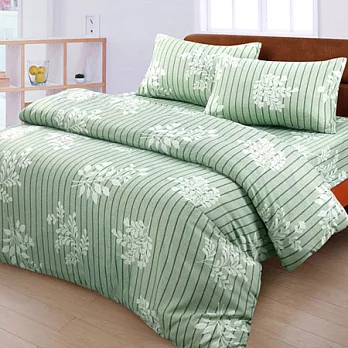 【飄逸-綠】台灣精製雙人四件式被套床包組