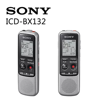 SONY ICD-BX132 新力 2GB 大螢幕錄音筆 加贈【SONY皮質手環帶】