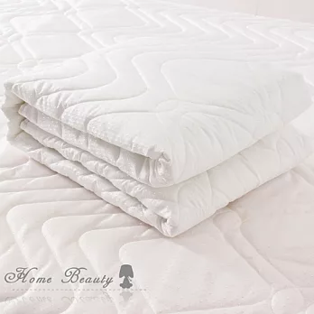 【HomeBeauty】3M防潑水-清爽透氣QQ雙人保潔墊-潔淨白二入