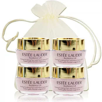ESTEE LAUDER雅詩蘭黛 光激緊實超彈力乳霜SPF15 (15ml)x4附束口袋