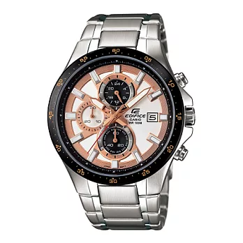EDIFICE 綠葉成蔭的自然時尚流行三眼計時腕錶-EFR-519D-7A