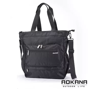 AOKANA奧卡納 MIT台灣製簡約質感TOTE A4可入 防潑水托特包 (典雅黑) 02-026