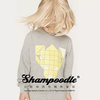 瑞典有機棉童裝Shampoodle動物棉毛羅紋上衣80灰色