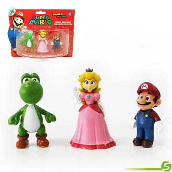 任天堂 Super Mario 2吋模型3入組(NIF300 瑪利歐)