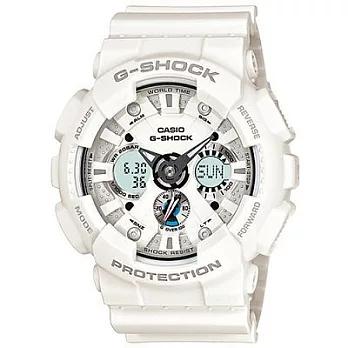 特別色系 G-SHOCK X-MAN 獨霸一方超王道個性運動腕錶-白/55mm-GA-120A-7A