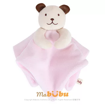 Babybubu台灣製粉紅小熊玩偶柔軟安撫巾F粉紅