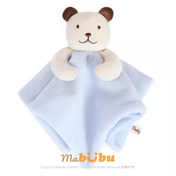 Babybubu台灣製藍色小熊玩偶柔軟安撫巾F藍色