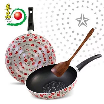 《尊品》鑽石耐磨系列-珍愛媽咪不沾推薦組(28炒鍋+30平底鍋+鏟)-愛的連結