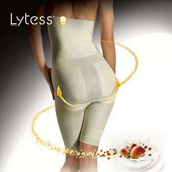 【Lytess法國原裝】 調整型 輕薄透 美臀束腹高腰塑身束褲XL香檳色