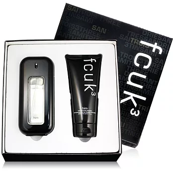 FCUK 3 男香香水禮盒(100ml+全效沐浴精200ml)