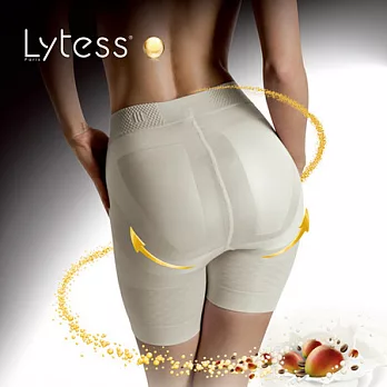 【Lytess法國原裝】 調整型 輕薄透 美臀束腹塑身束褲M香檳色