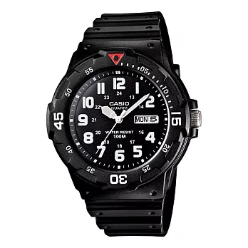 CASIO 光波的故鄉個性優質腕錶-黑-MRW-200H-1B