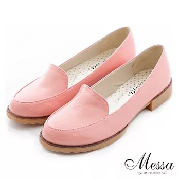 【Messa米莎】(MIT)時髦雅痞內真皮休閒鞋-35粉紅色