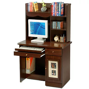 《Homelike》自然風味電腦書桌-胡桃木紋